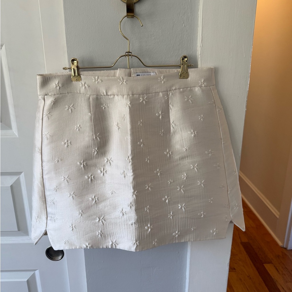 ASOS Cream Floral Mini Skirt